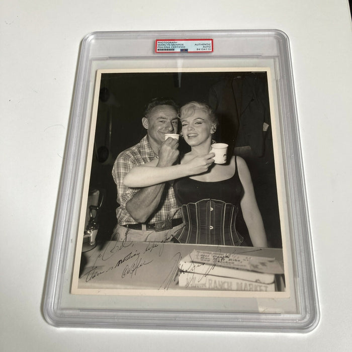 Marilyn Monroe Signed Photo "There Is Nothing Like Your Coffee" PSA DNA