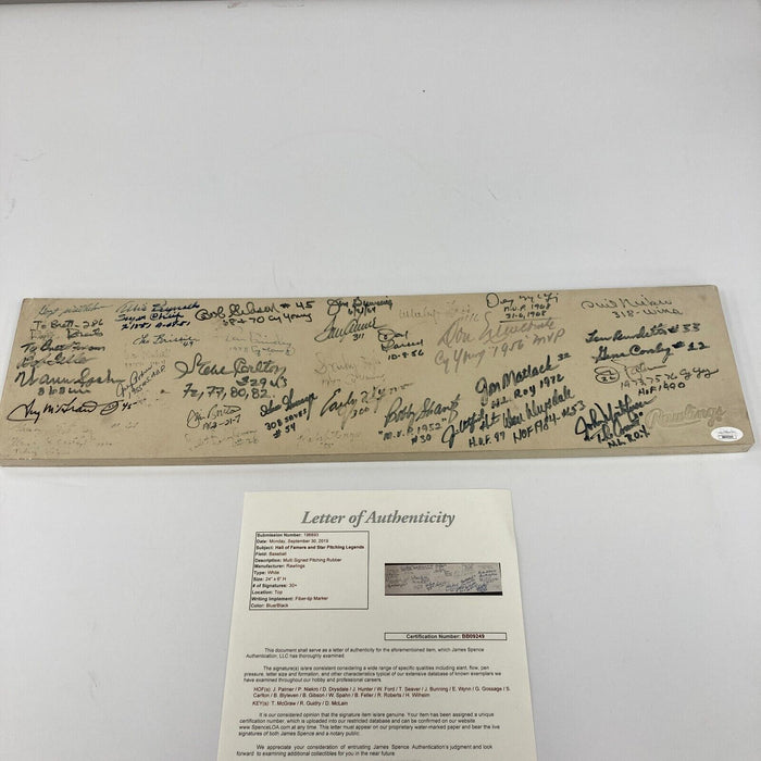 Hall Of Fame Pitching Legends Multi Signed Rubber 30+ Sigs Tom Seaver JSA COA