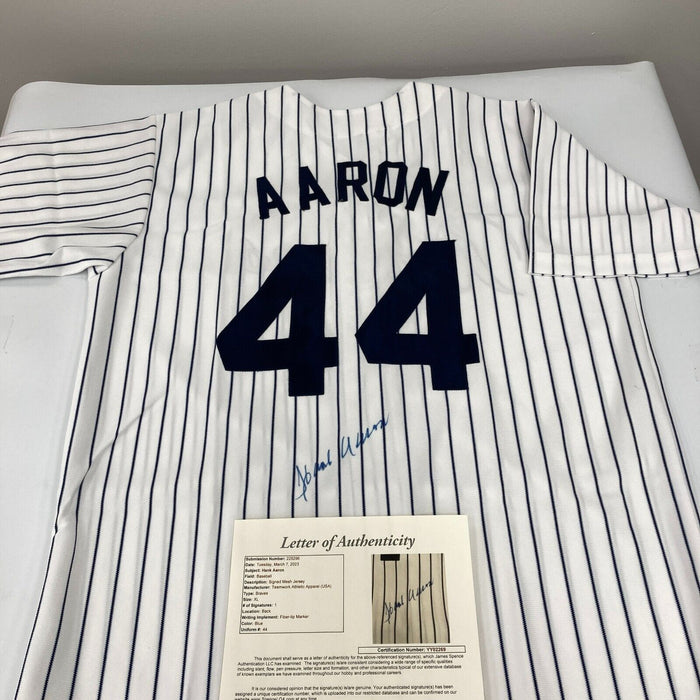 Hank Aaron Signed Atlanta Braves Jersey With JSA COA