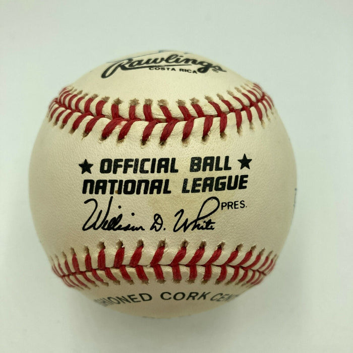 Dodgers Greats Signed Baseball Steve Yeager Garvey Tommy & Willie Davis PSA DNA