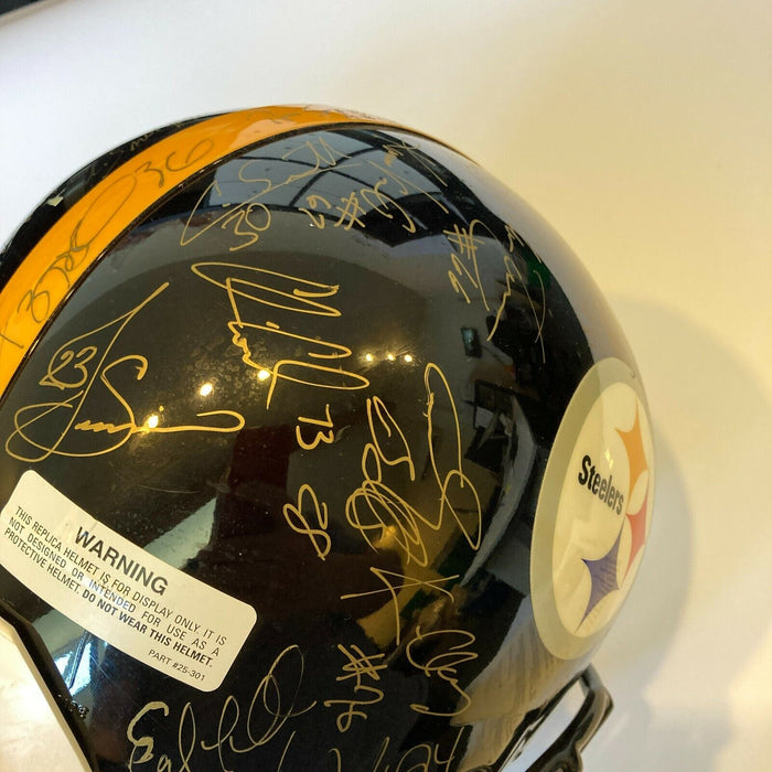 2001 Pittsburgh Steelers Team Signed Riddell Full Size Helmet JSA COA