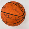 1985-86 Los Angeles Lakers Team Signed Basketball Abdul Jabbar Magic Johnson BAS