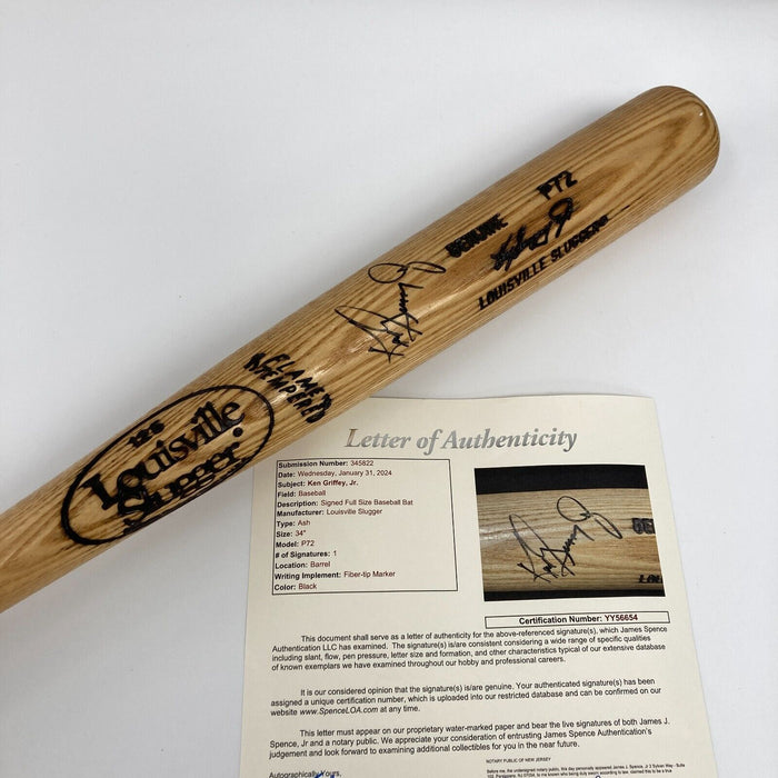 Ken Griffey Jr. Signed Professional Model Louisville Slugger Game Bat JSA COA