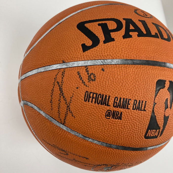 San Antonio Spurs Team Signed Game Used Basketball Tony Parker Ginobili Leonard