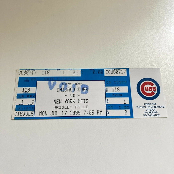 Jason Isringhausen MLB Debut First Game Original Ticket July 17, 1995