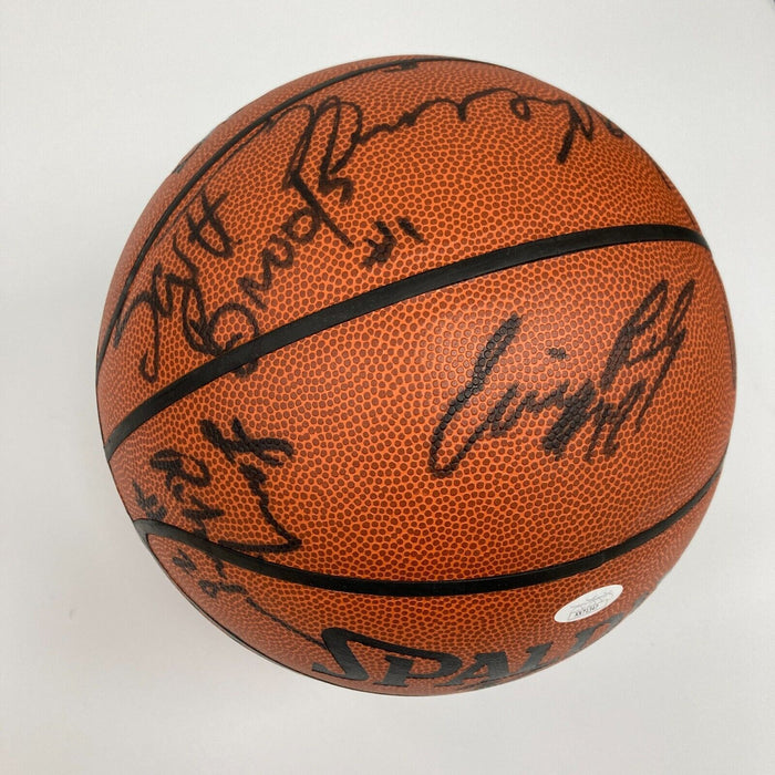 1993-94 Houston Rockets NBA Champs Team Signed Spalding NBA Basketball JSA COA