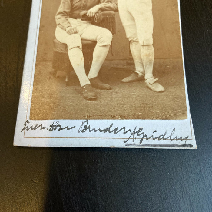 Civil War One Handed Baseball Player Signed Original 1860's Photo Albert Gridley