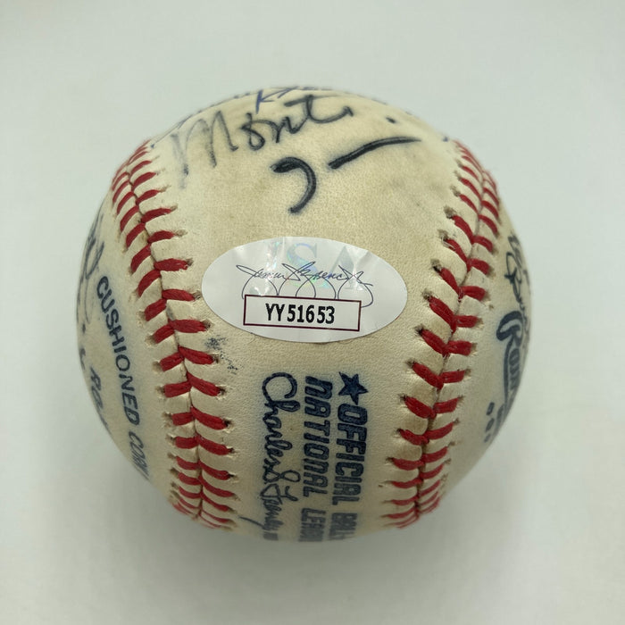 1970's HOF Multi Signed Baseball Freddie Lindstrom Earl Averill Grimes JSA