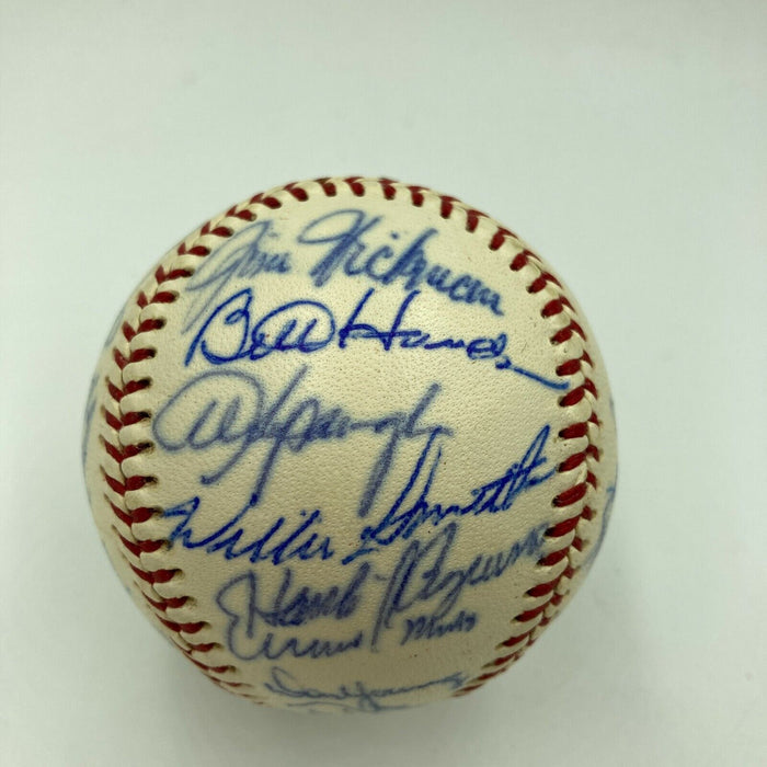 1969 Chicago Cubs Team Signed Vintage National League Baseball Ernie Banks JSA