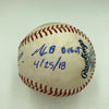 Ronald Acuna Jr. MLB Debut 4-25-18 Signed Game Used Baseball Beckett COA & MLB