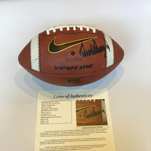President Donald Trump Signed Autographed Nike Football JSA COA
