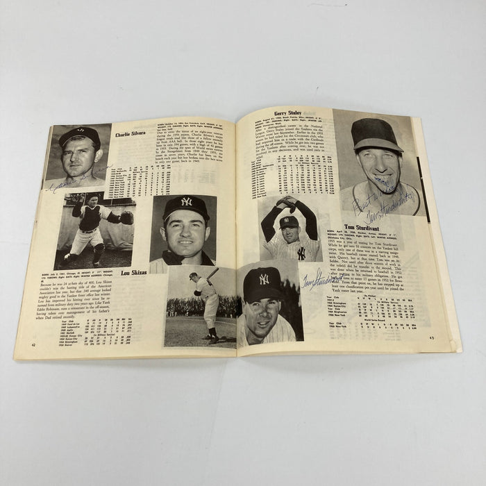 1956 New York Yankees World Series Champs Team Signed Yearbook Mickey Mantle JSA