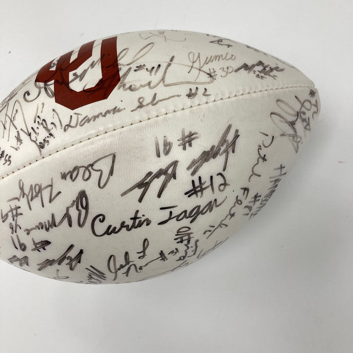 1998 Oklahoma Sooners Team Signed Football PSA DNA COA