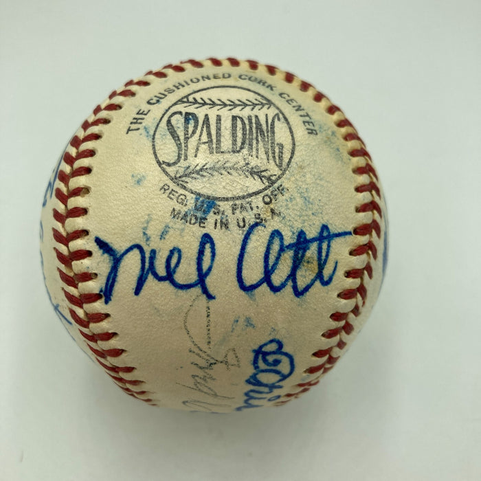 Kid Nichols Ty Cobb Jimmie Foxx Cy Young Tris Speaker HOF Signed Baseball PSA