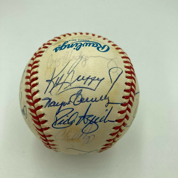 Ken Griffey Jr Kirby Puckett Mark Mcgwire 1992 All Star Game Signed Baseball JSA