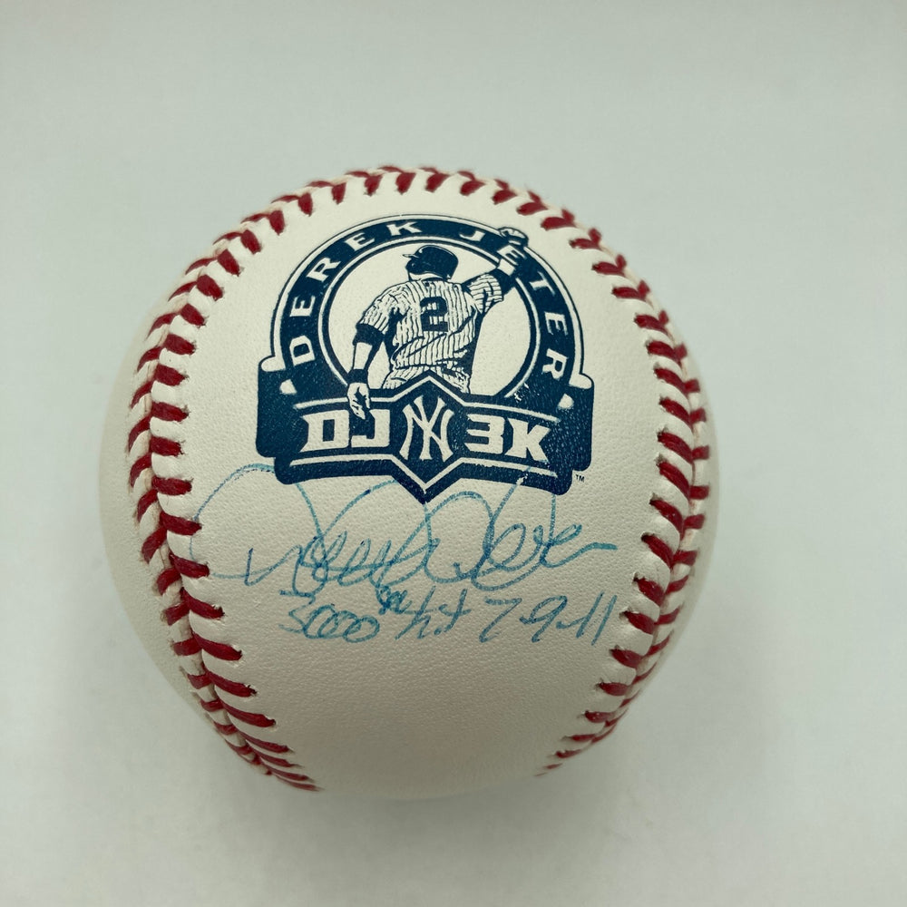 Derek Jeter 3000th Hit 7-9-11 Signed Inscribed DJ3K Baseball MLB & Steiner