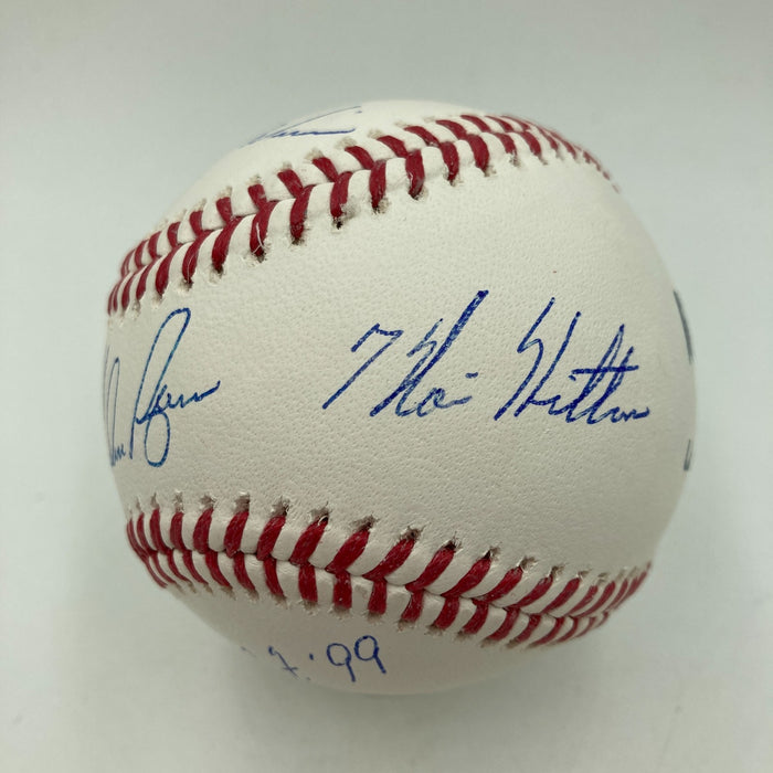 Nolan Ryan Signed Heavily Inscribed STAT Baseball PSA DNA Graded GEM MINT 10