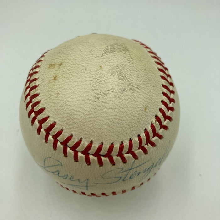 Casey Stengel Single Signed 1960's American League Joe Cronin Baseball JSA COA