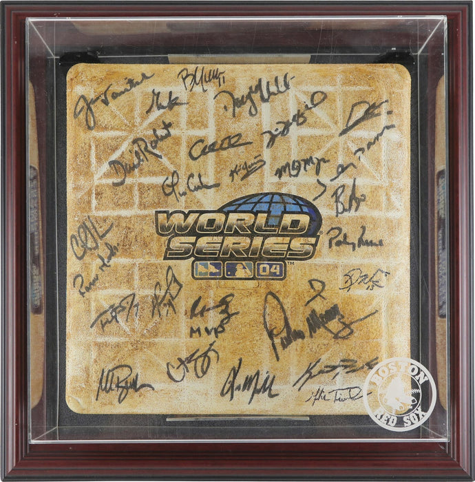 Historic 2004 Boston Red Sox Champs Team Signed Game Used World Series Base PSA