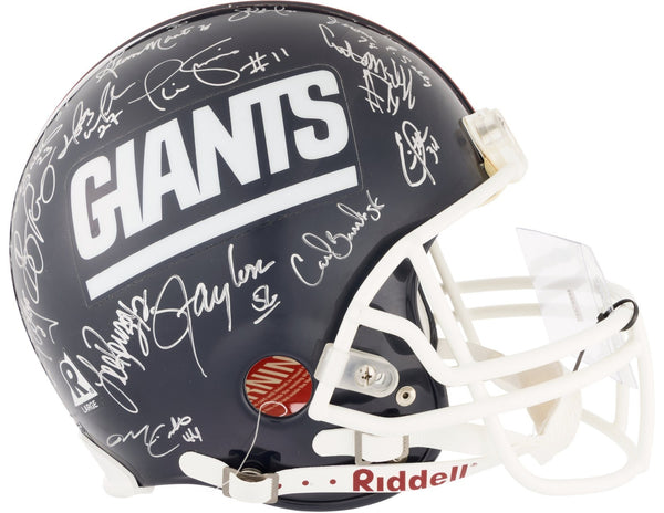 1986 New York Giants Super Bowl Champs Team Signed Full Size Helmet Beckett COA