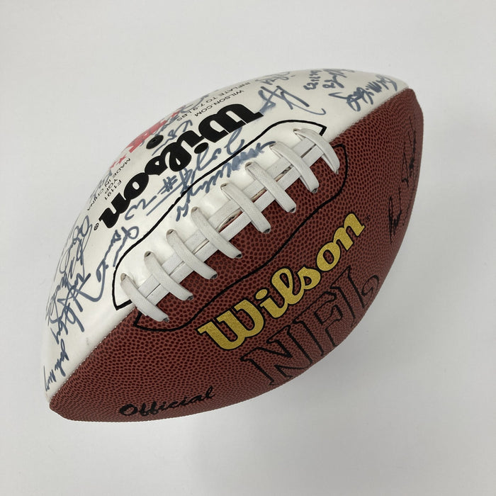 2005 Pro Bowl AFC Champs Team Signed Football Peyton Manning & Drew Brees