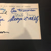 1940's NY Giants HOF Signed Card Willie Mays Leo Durocher George Kelly