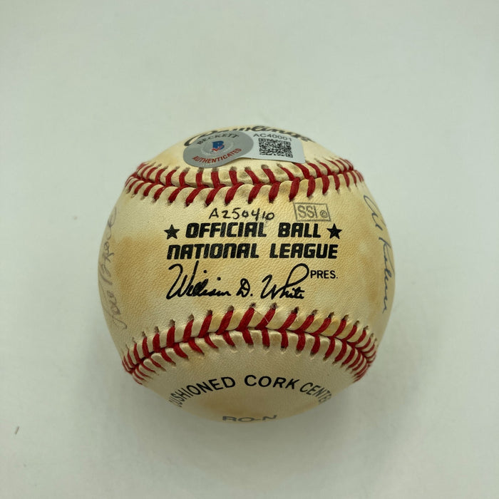 Willie Mays Hank Aaron Stan Musial 3,000 Hit Club Signed Baseball 11 Sigs BAS