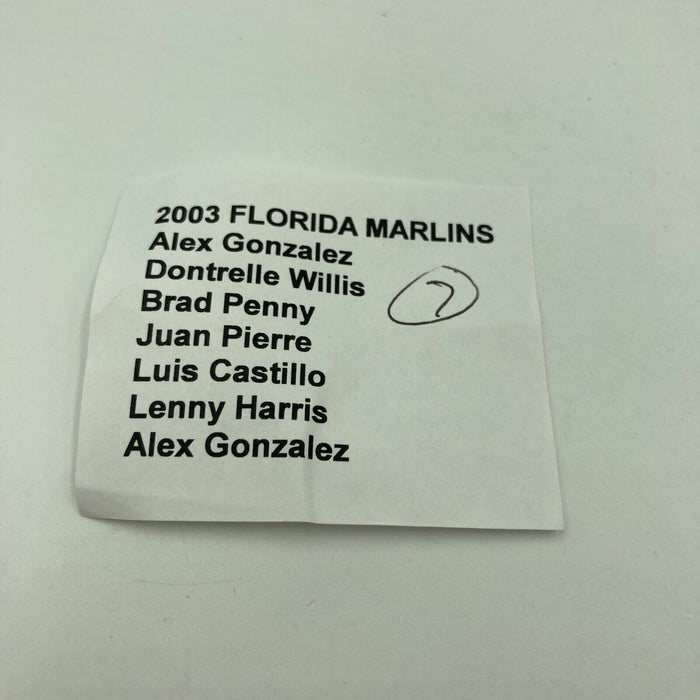 2003 Florida Marlins World Series Champs Multi Signed W.S. Baseball JSA COA