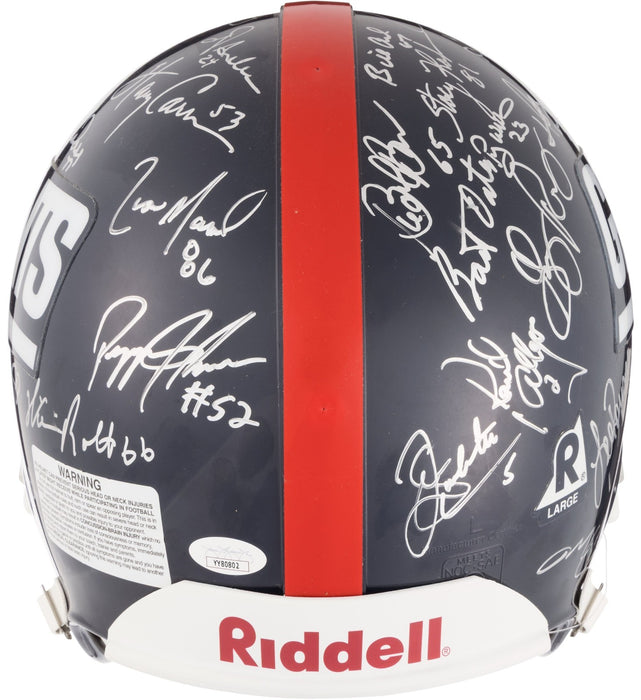 1986 New York Giants Super Bowl Champs Team Signed Full Size Helmet Beckett COA