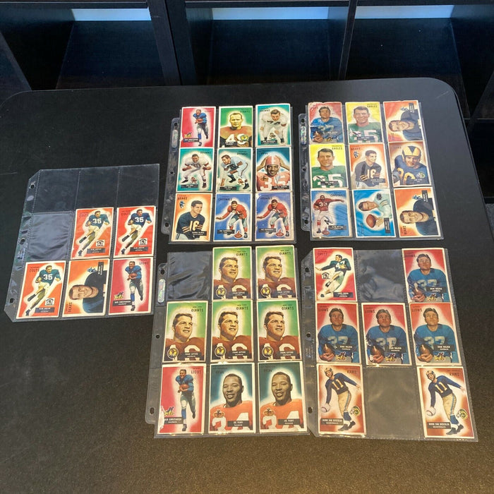 Lot Of (47) 1955 Bowman Football Cards Tom Landry Groza Gifford Blanda