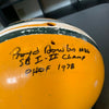 Boyd Dowler HOF Signed Inscribed 1960's Green Bay Packers Full Size Helmet JSA