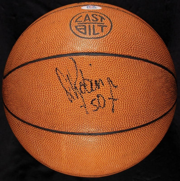 Beautiful Michael Jordan Magic Johnson 1991 All Star Game Signed Basketball PSA