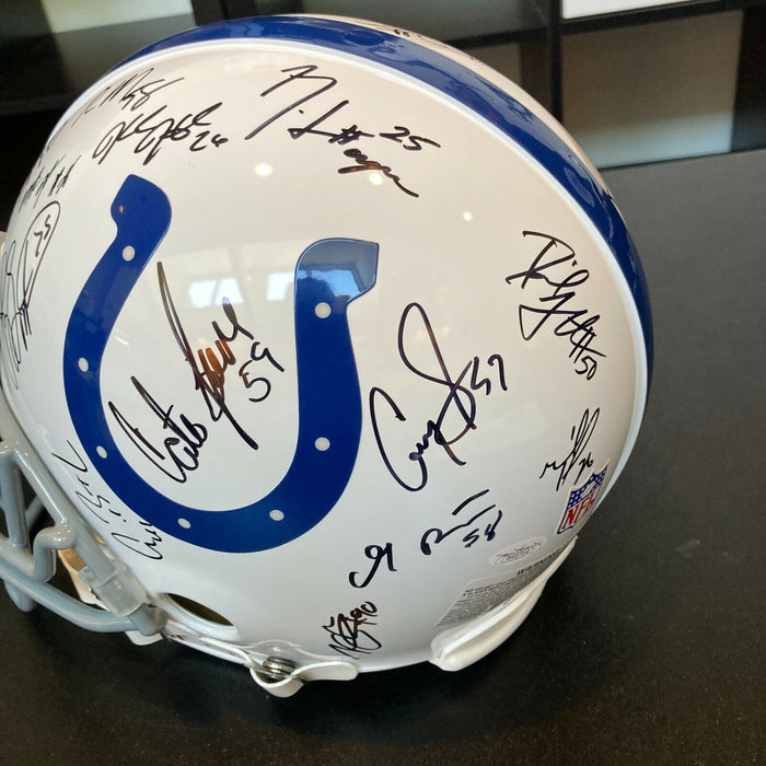 2005 Indianapolis Colts Team Signed Authentic Helmet Peyton Manning JSA COA