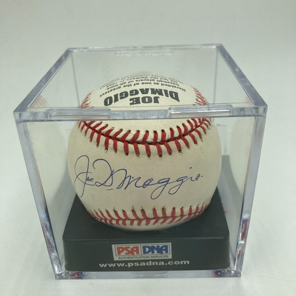 Beautiful Joe Dimaggio Signed American League Baseball PSA Graded MINT 9