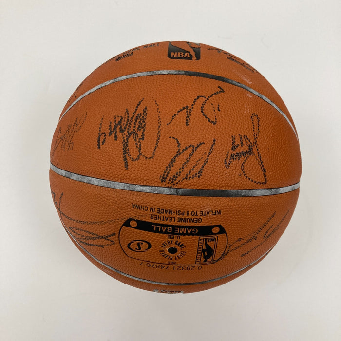 San Antonio Spurs Team Signed Game Used Basketball Tony Parker Ginobili Leonard