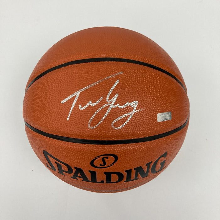 Trae Young Signed Official Spalding NBA Game Basketball Panini COA