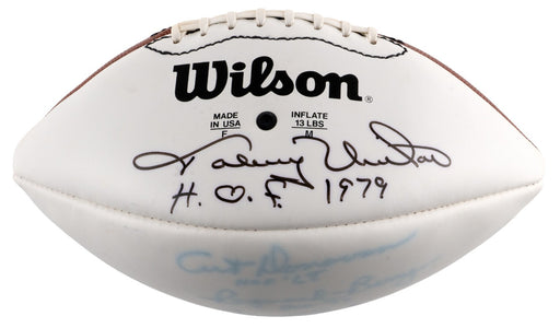 Johnny Unitas Lenny Moore Art Donovan Raymond Berry Colts Signed Football JSA