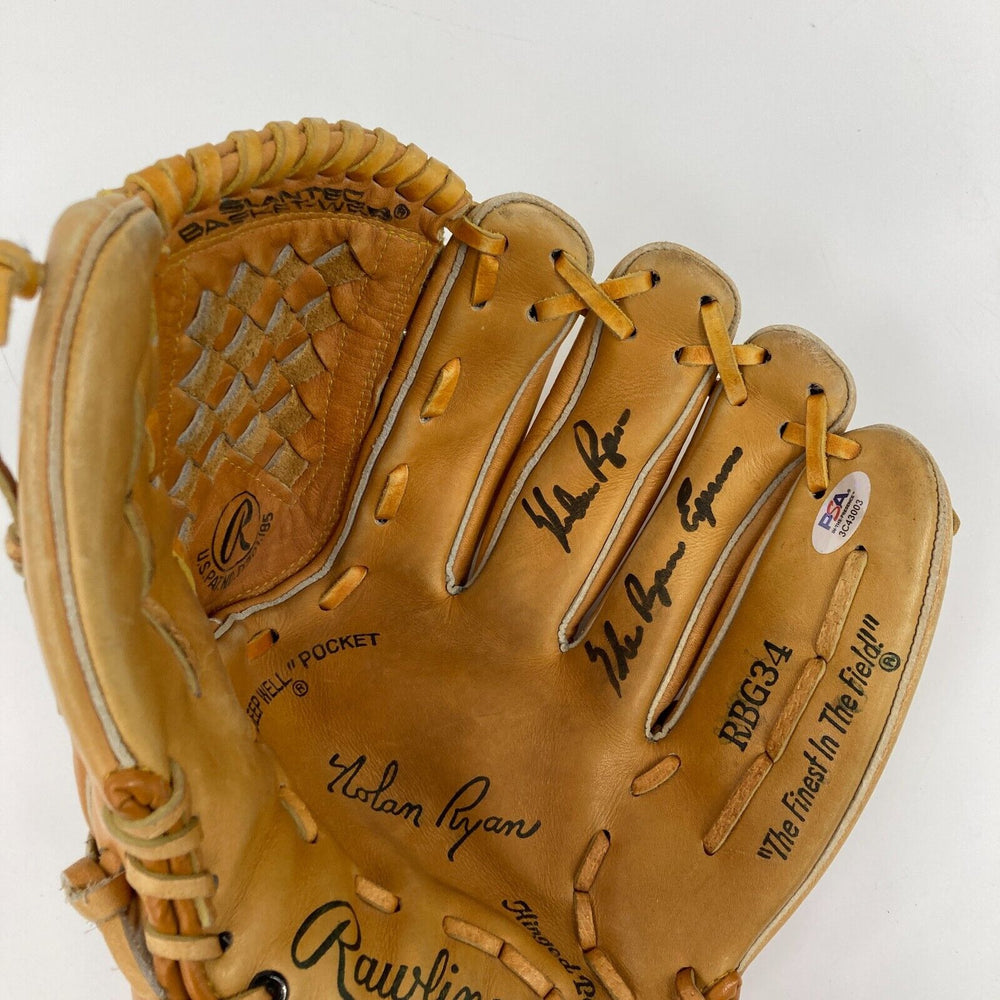 Nolan Ryan "The Ryan Express" Signed Rawlings Game Model Baseball Glove PSA DNA