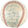 Beautiful 1956 Milwaukee Braves Team Signed NL Giles Baseball Hank Aaron JSA COA