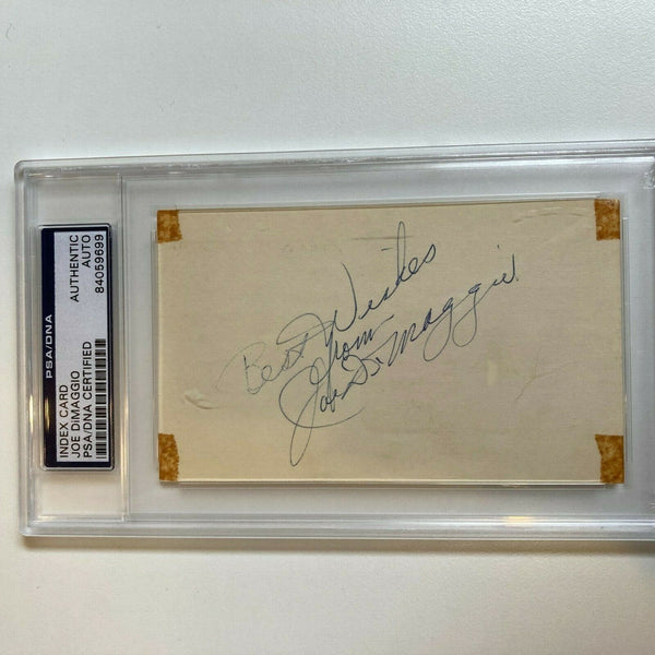 1940's Joe Dimaggio Playing Days Signed Autographed Vintage Index Card PSA DNA