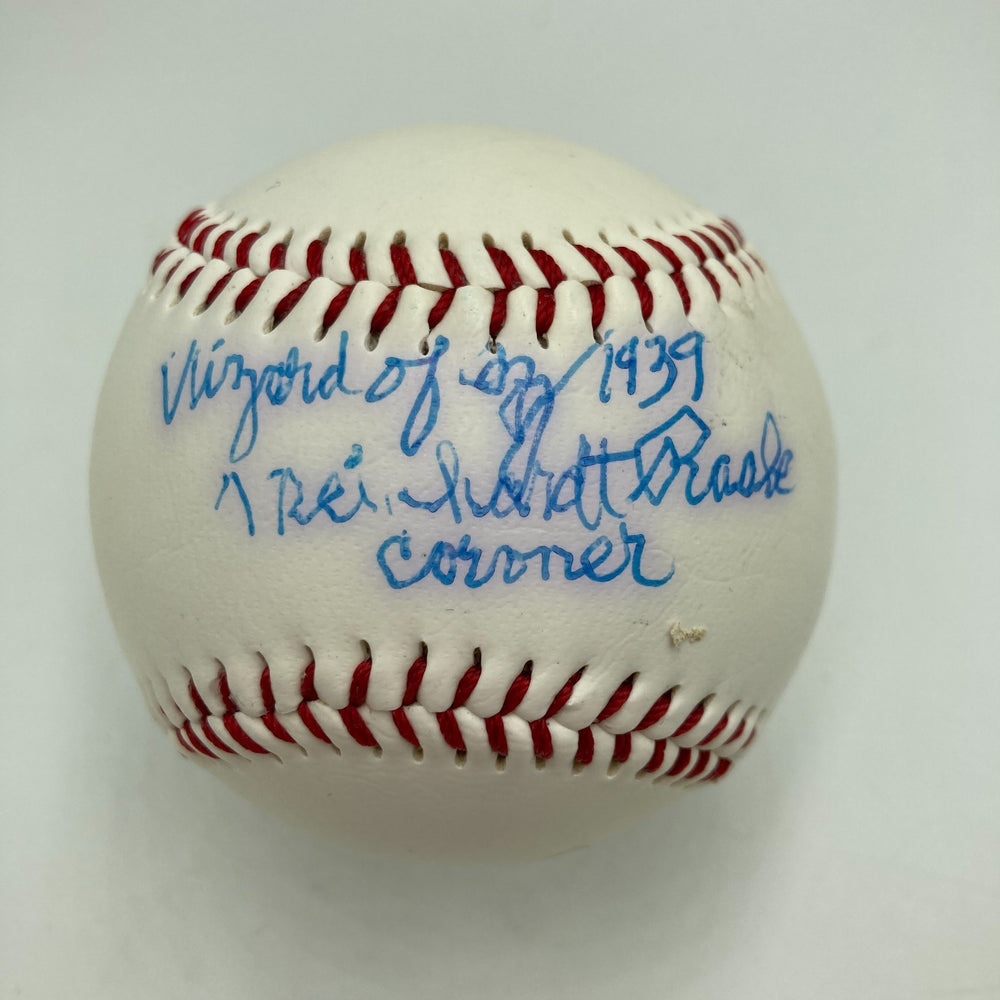 Meinhardt Raabe Wizard Of Oz 1939 Signed Baseball JSA COA
