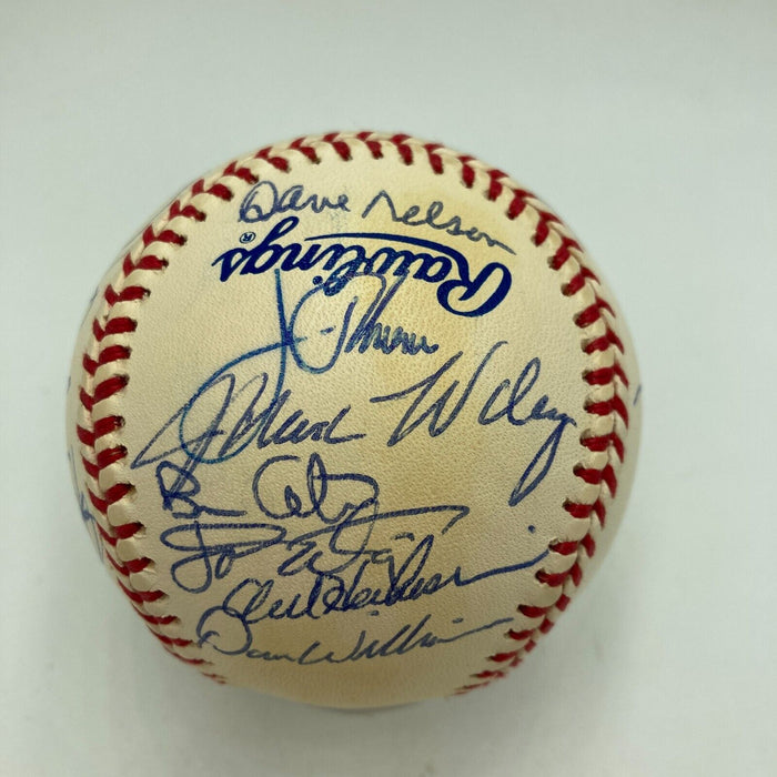 1997 Cleveland Indians AL Champs Team Signed World Series Baseball PSA DNA COA