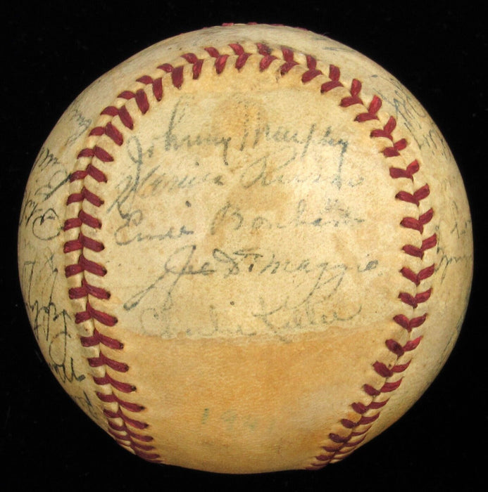 1941 New York Yankees World Series Champs Team Signed Baseball JSA COA