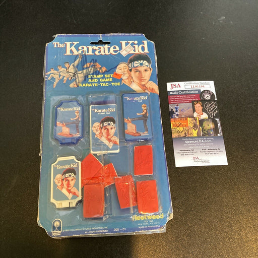 Ralph Macchio Signed Vintage 1986 Karate Kid Stamp Toy Set JSA COA