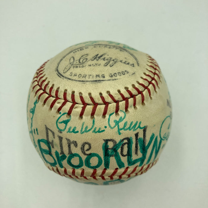 Jackie Robinson 1950 Brooklyn Dodgers Team Signed Baseball JSA COA