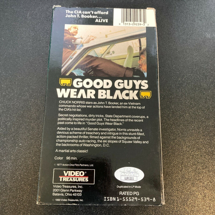 Chuck Norris Signed Autographed Good Guys Wear Black VHS Movie JSA COA