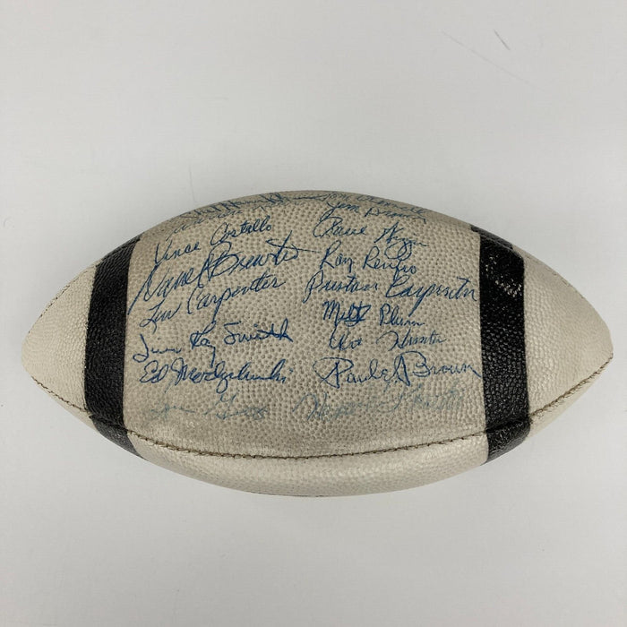 Jim Brown  Rookie 1957 Cleveland Browns Eastern Champs Team Signed Football JSA