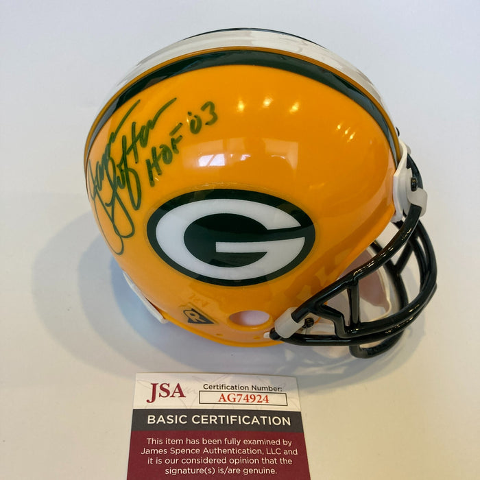 James Lofton HOF  2003 Signed Green Bay Packers Mini Helmet JSA COA