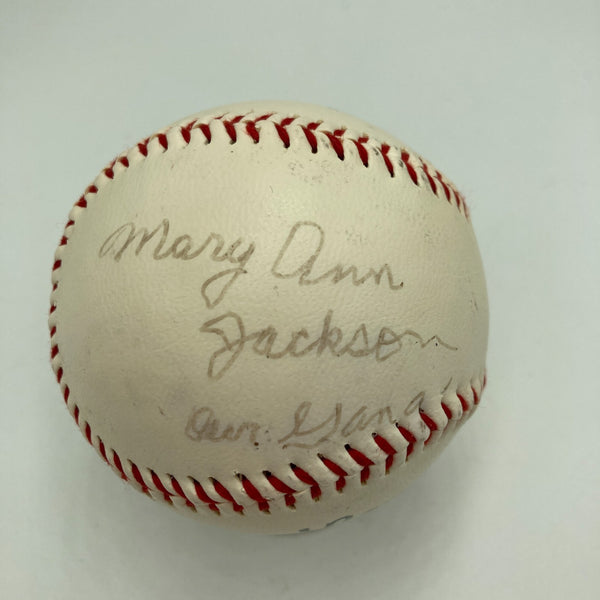 Mary Ann Jackson Our Gang Signed Baseball Celebrity JSA COA