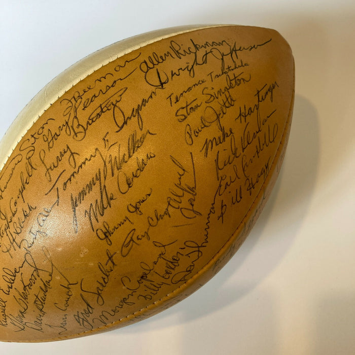 1975 Texas Longhorns Team Signed Football 50+ Sigs Earl Campbell JSA COA